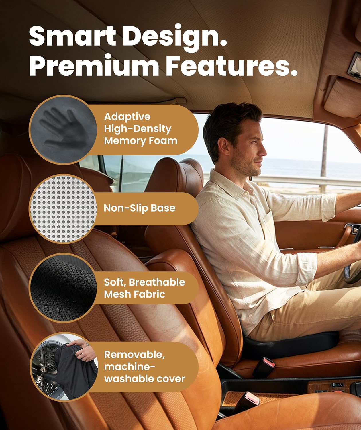 Everlasting Comfort Memory Foam Seat Cushion - gambar 3